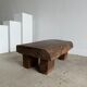 Asian solid wood quadripod brutalist coffee table H30 L81 l42
