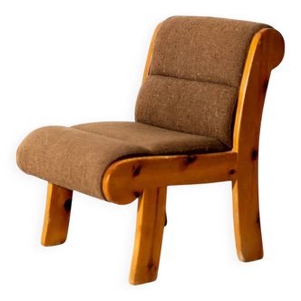 Vintage bohemian chair made of Swiss pine.