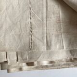 Linen canvas trousseau reserve sheet Le Bon Marché 1960