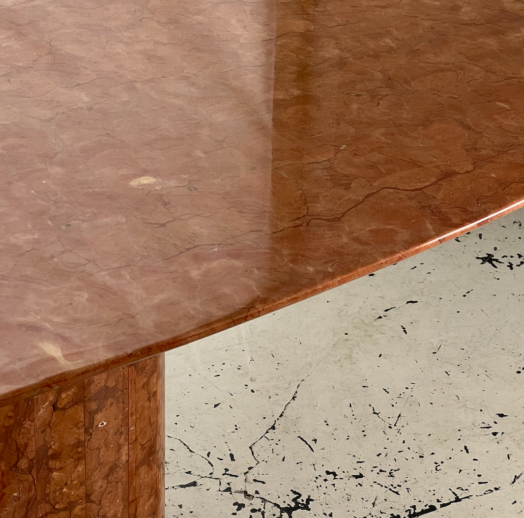 Dining table in vintage alicante red marble