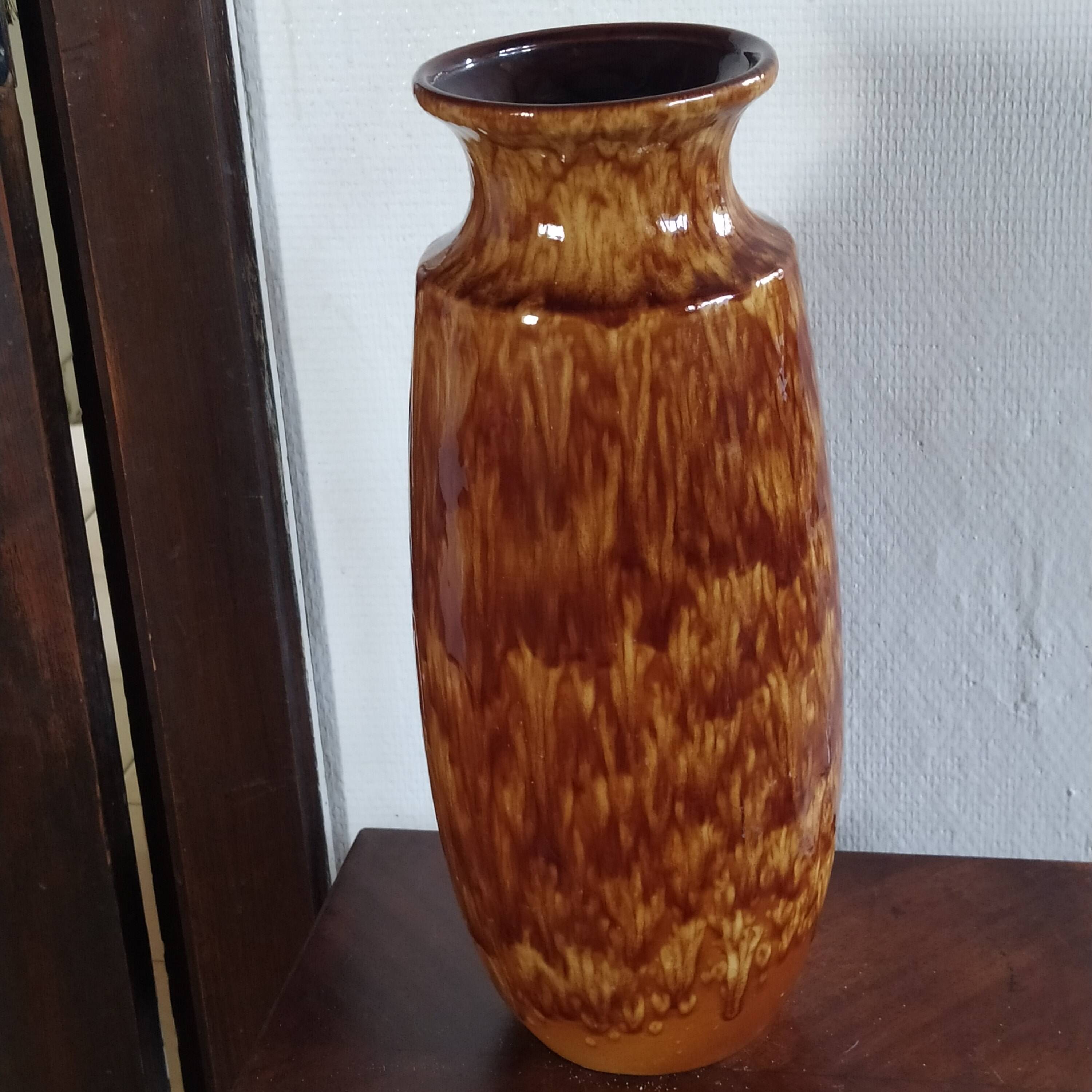 Large west germany ceramic vase 1970