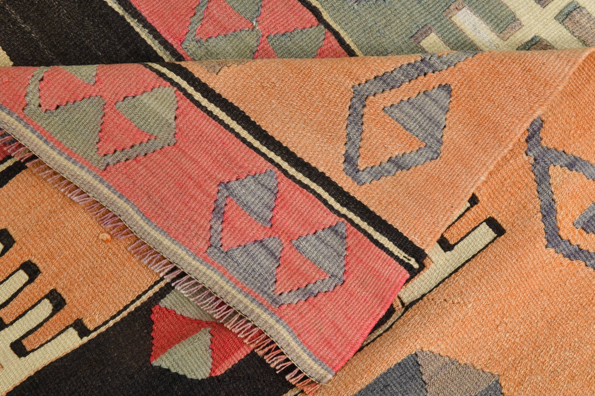 5x8 Geometric Tribal Handmade Kilim Rug, 168x235Cm