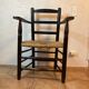 Design armchair of the 20th in straw