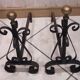 Pair of fireplace andirons