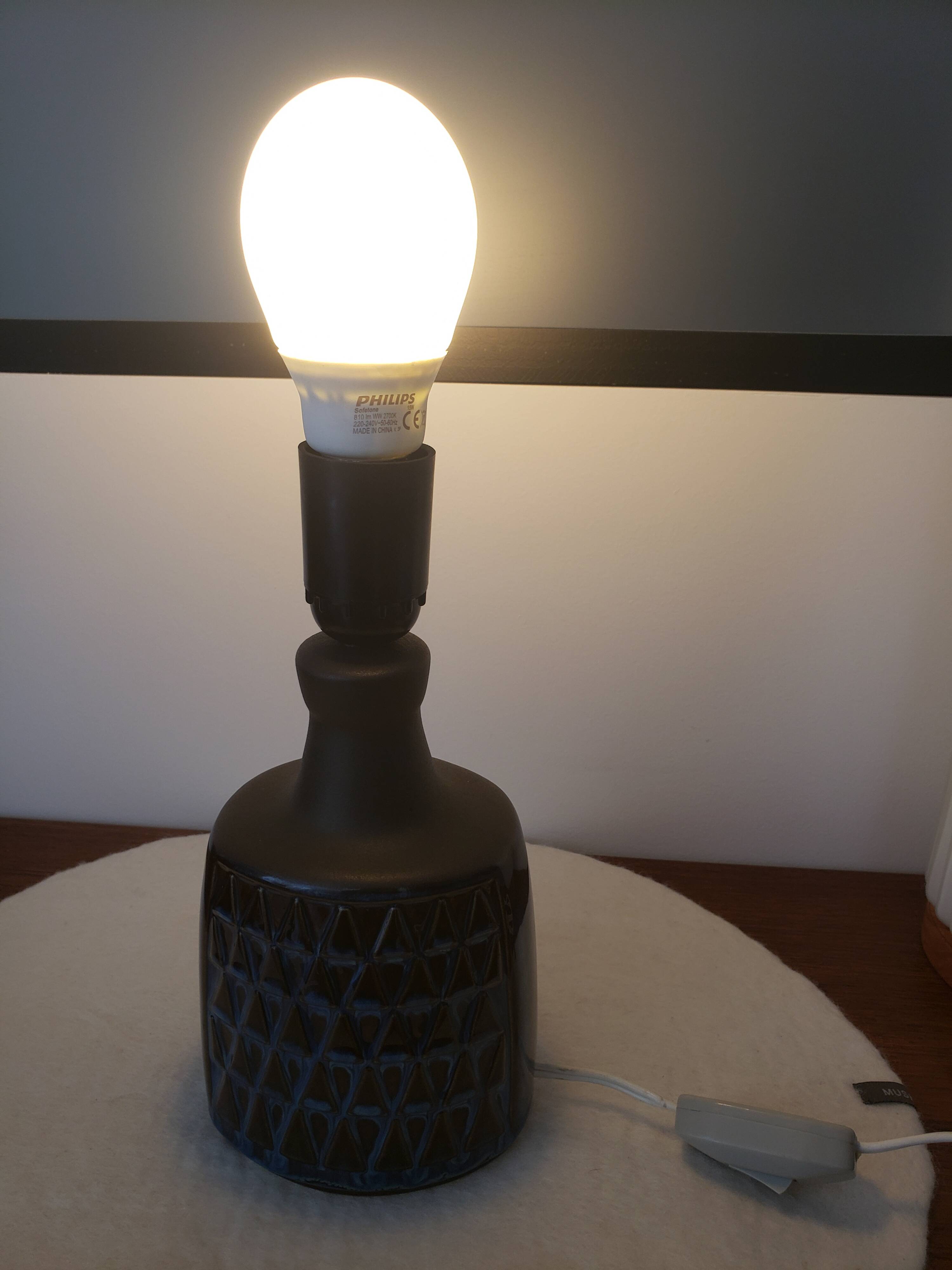 Glazed stoneware lamp base by Einar Johansen for Søholm.