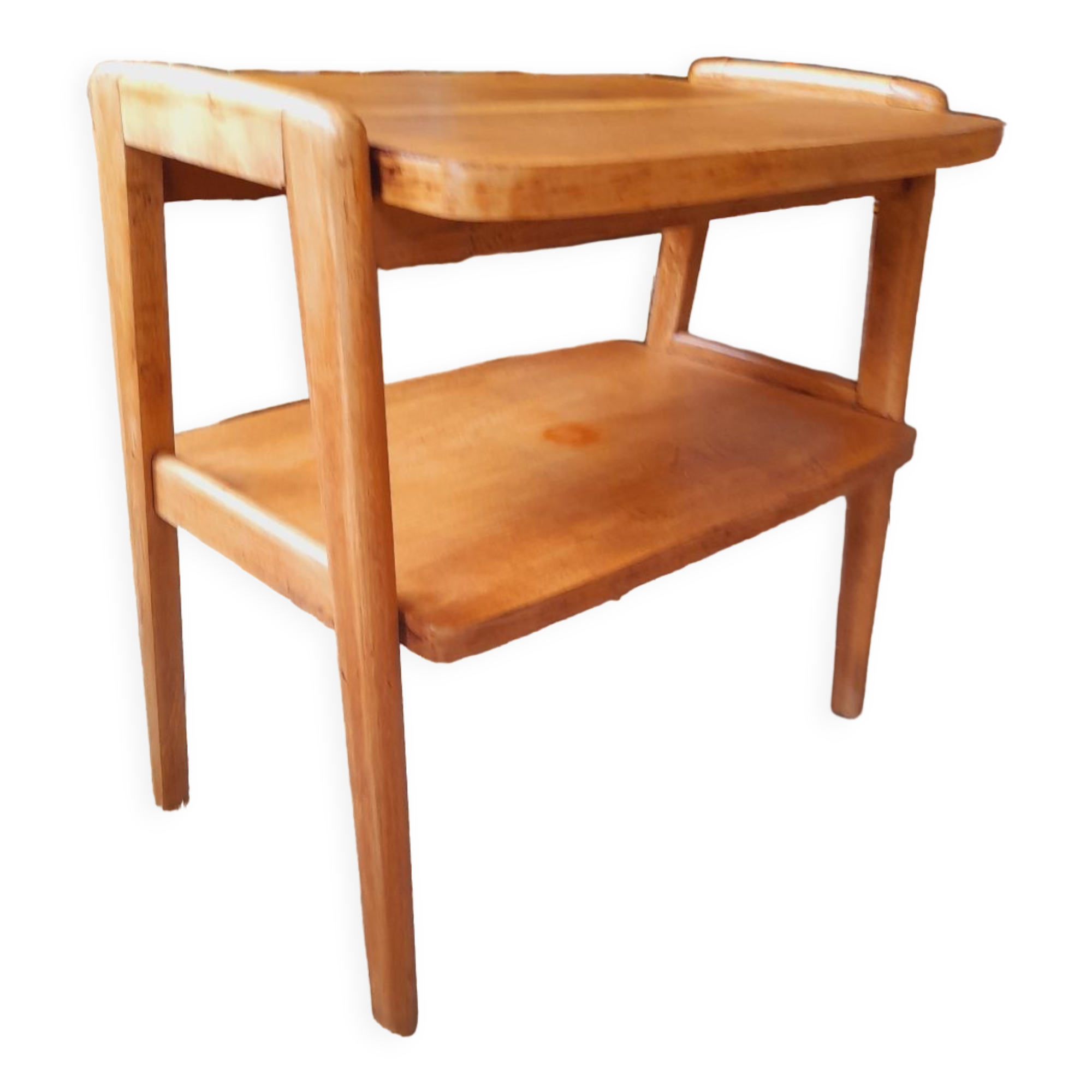 Console oak feet compass