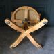 Armchair american turning desk wood hanger chene clair 1960 cannage