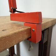 Lampe de table réglable vintage rouge, années 1970