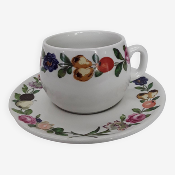 Tasse avec soucoupe Porcelaine de Paris