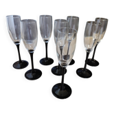 8 Luminarc champagne flutes from the 70s