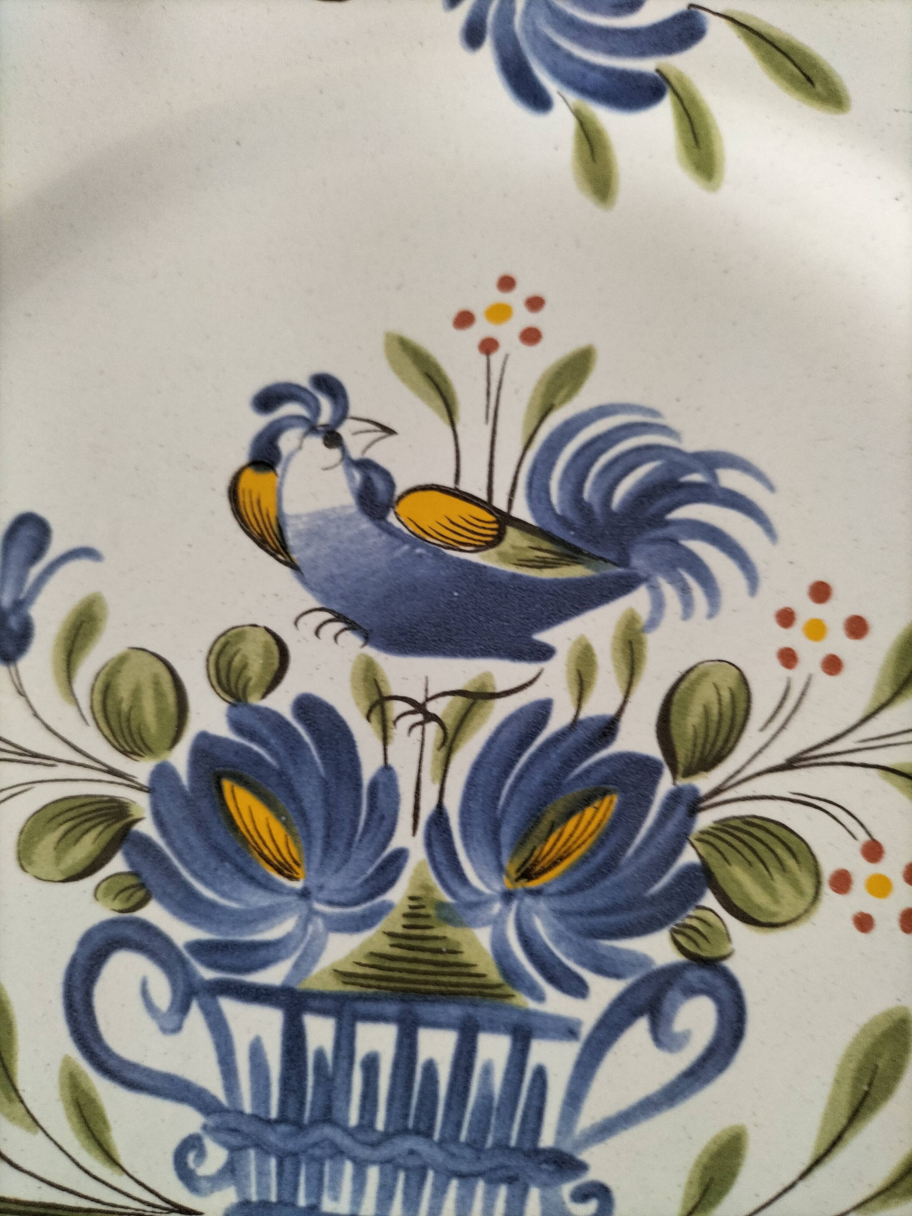 Lunéville plate Chanteclerc model