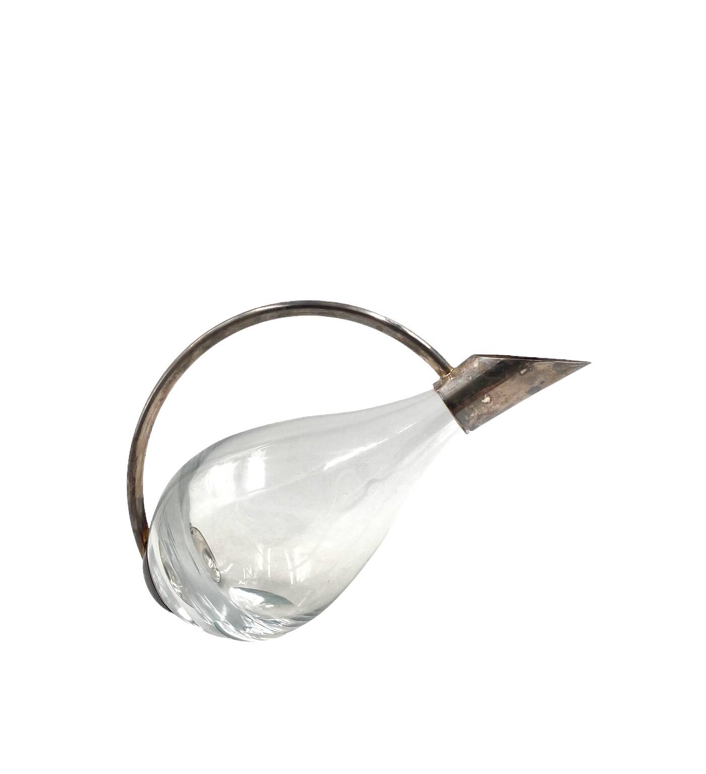 Hollywood Regency silver decanter, Masini Florence Italy 1980s