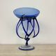 Josefina Krosno Poland Blue Art Glass Jellyfish bowl