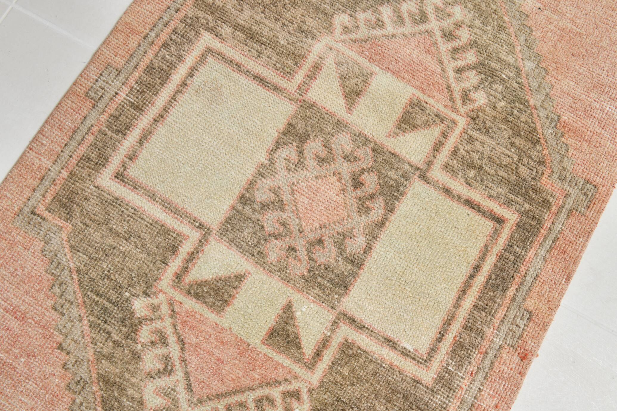 Wool Vintgae Runner Rug, Mid-Century Textile Runner Rug, 86x367 Cm