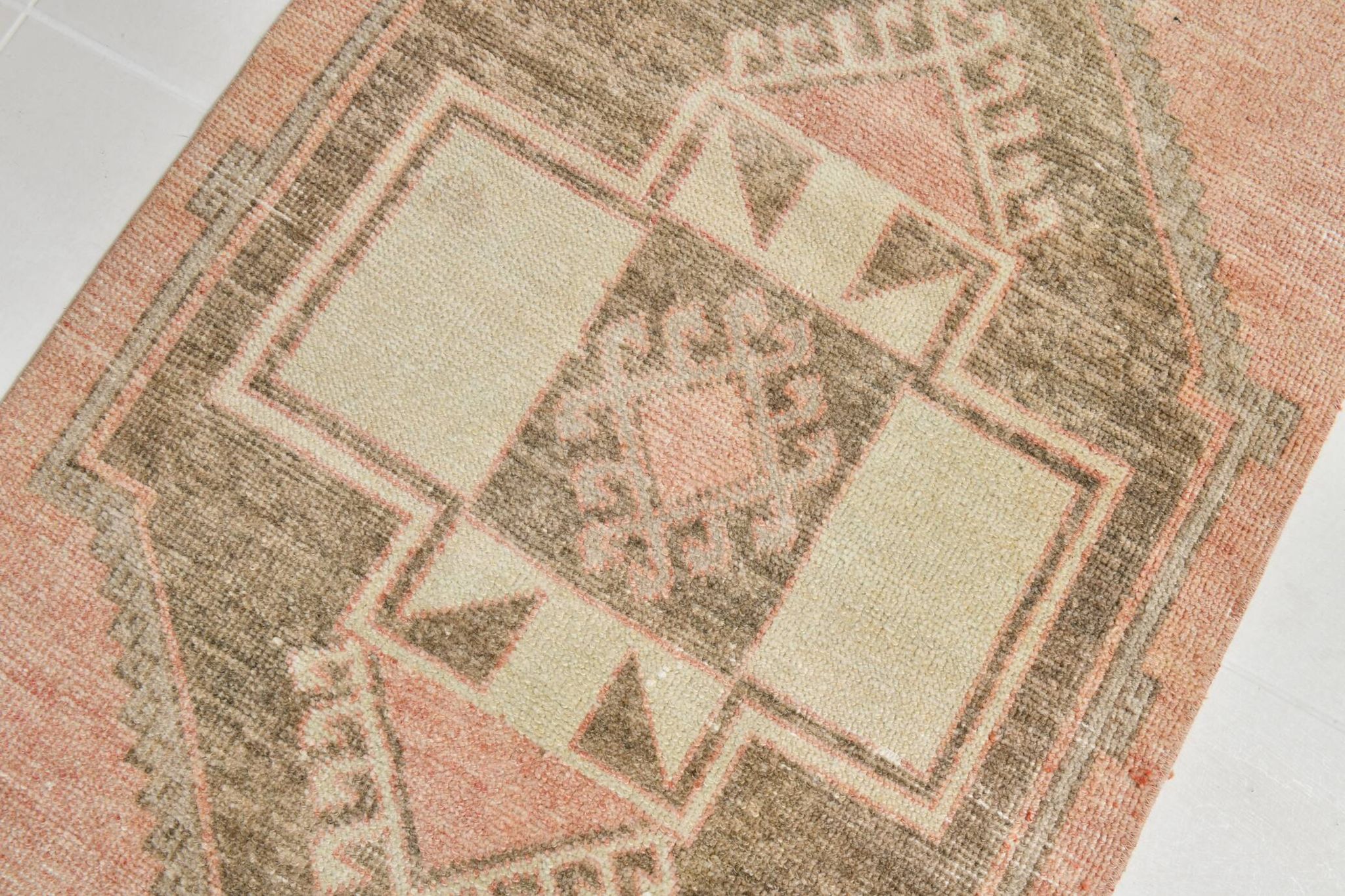 Wool Vintgae Runner Rug, Mid-Century Textile Runner Rug, 86x367 Cm
