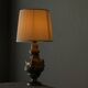 Antique Table Lamp in Patinated Brass and Silver, 19th Century