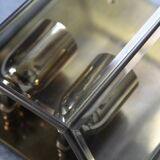 Wall sconce in brass and glass