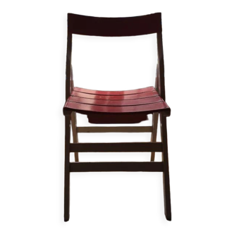 Chaise pliable vintage en bois