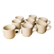 8 tasses à café de bistrot blanches Apilco