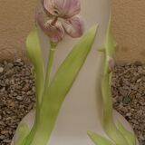 Pot cover with earthenware column