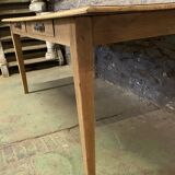Old solid oak farm table stripped