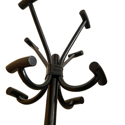 Black rattan parrot coat rack