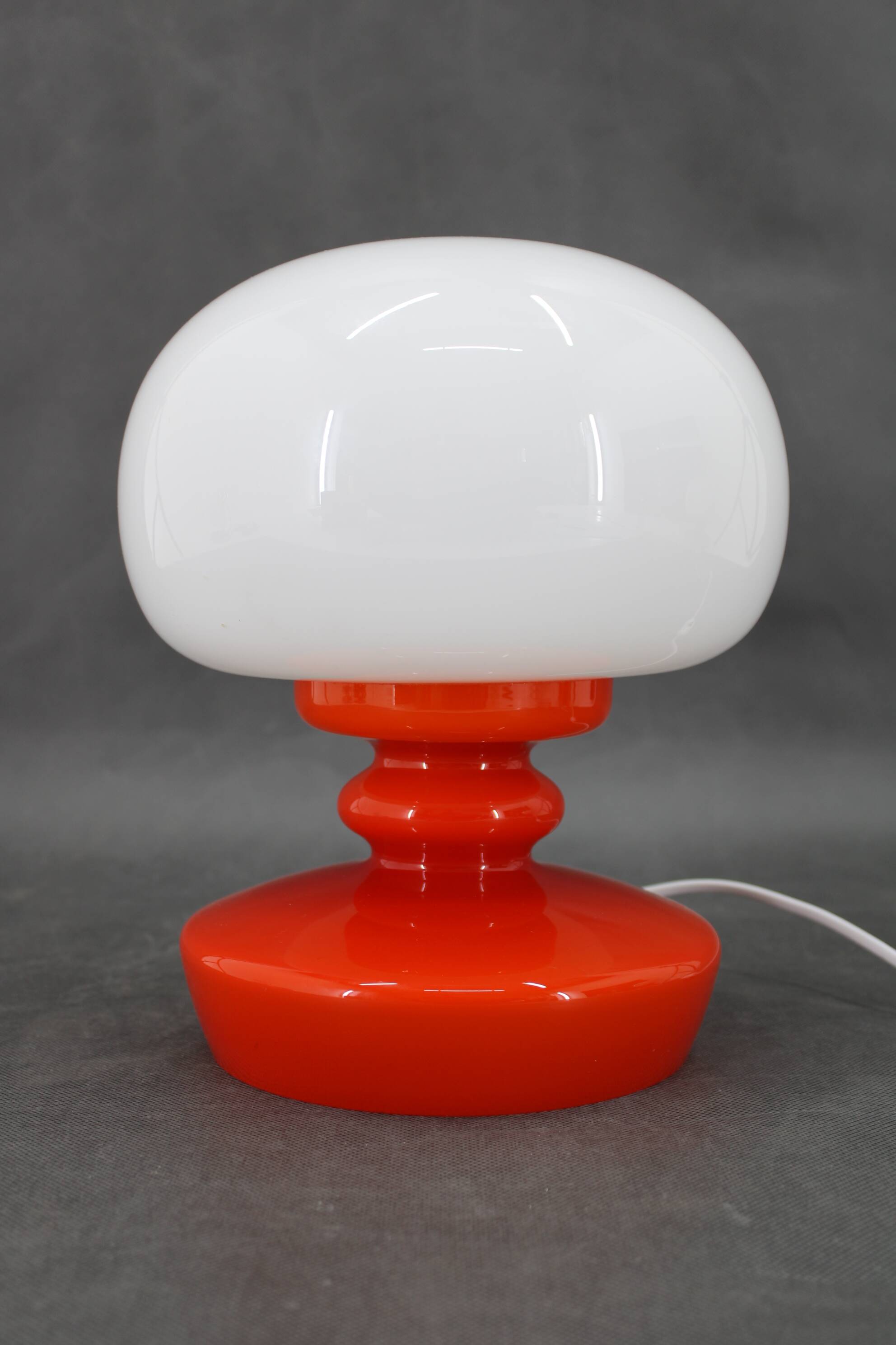 1970s Stepan Tabery Opaline Glass Table Lamp, Czechoslovakia