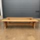 Pair of oak farm benches