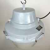 Grey Industrial Cast Aluminium Pendant Lamp, 1980s