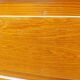 Commode vintage bois, galon blanc