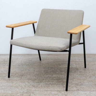 Fauteuil lounge en tissu beige Inclass Xail