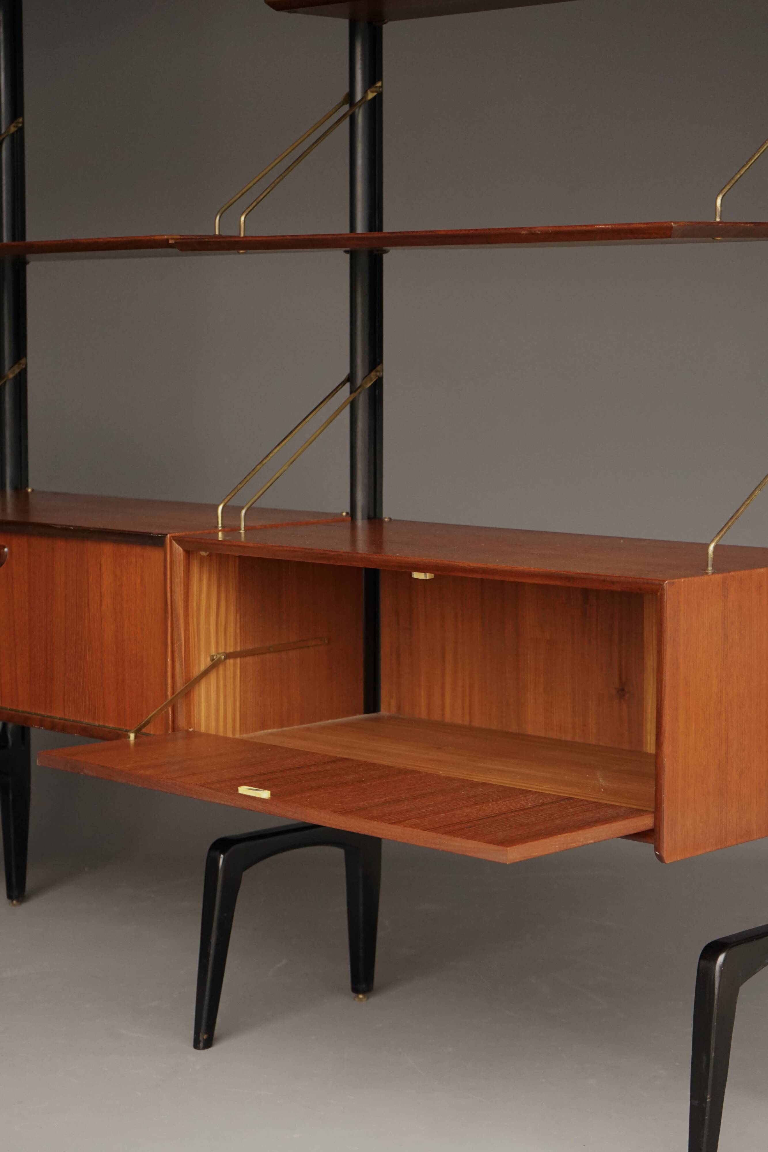 Système Mural Autoportant Mid-Century par Louis van Teeffelen pour WéBé, 1950s