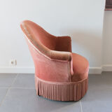 Old rose toad armchair