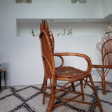 Rattan bench from the 1960s