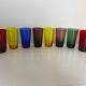 Series of 8 glasses of vintage colors 1970 Italy