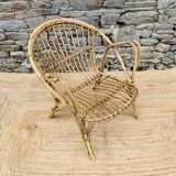 Vintage rattan armchair