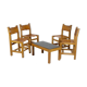 Ensemble de 4 chaises et table basse Maison Regain, France, circa 1970