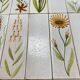 Square ceramic tile coffee table by Roger Capron, flowers, 1950s.