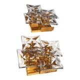 Set of 2 Kinkeldey Hollywood Regency crystal wall lamps, 1970