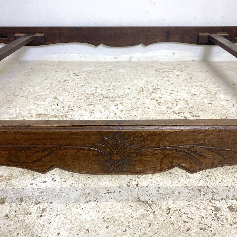 Vintage 1950s solid wood bed