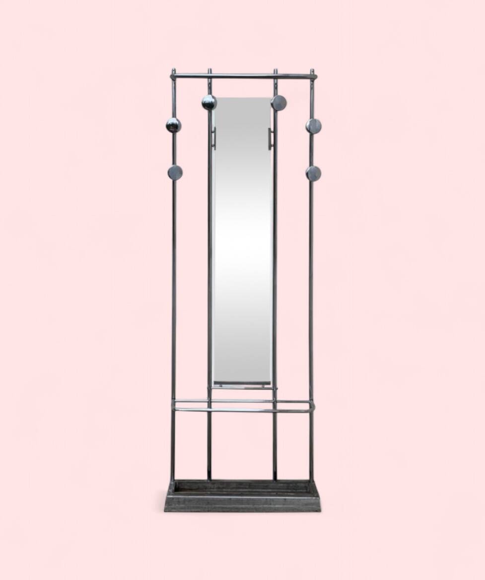Chrome-plated aluminum entrance locker, 1950s