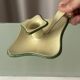 Vintage Belgian Enamel Chamberstick Candle Holder – Cream & Green