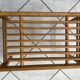 Small wood slatted sidetable flower table 1960s