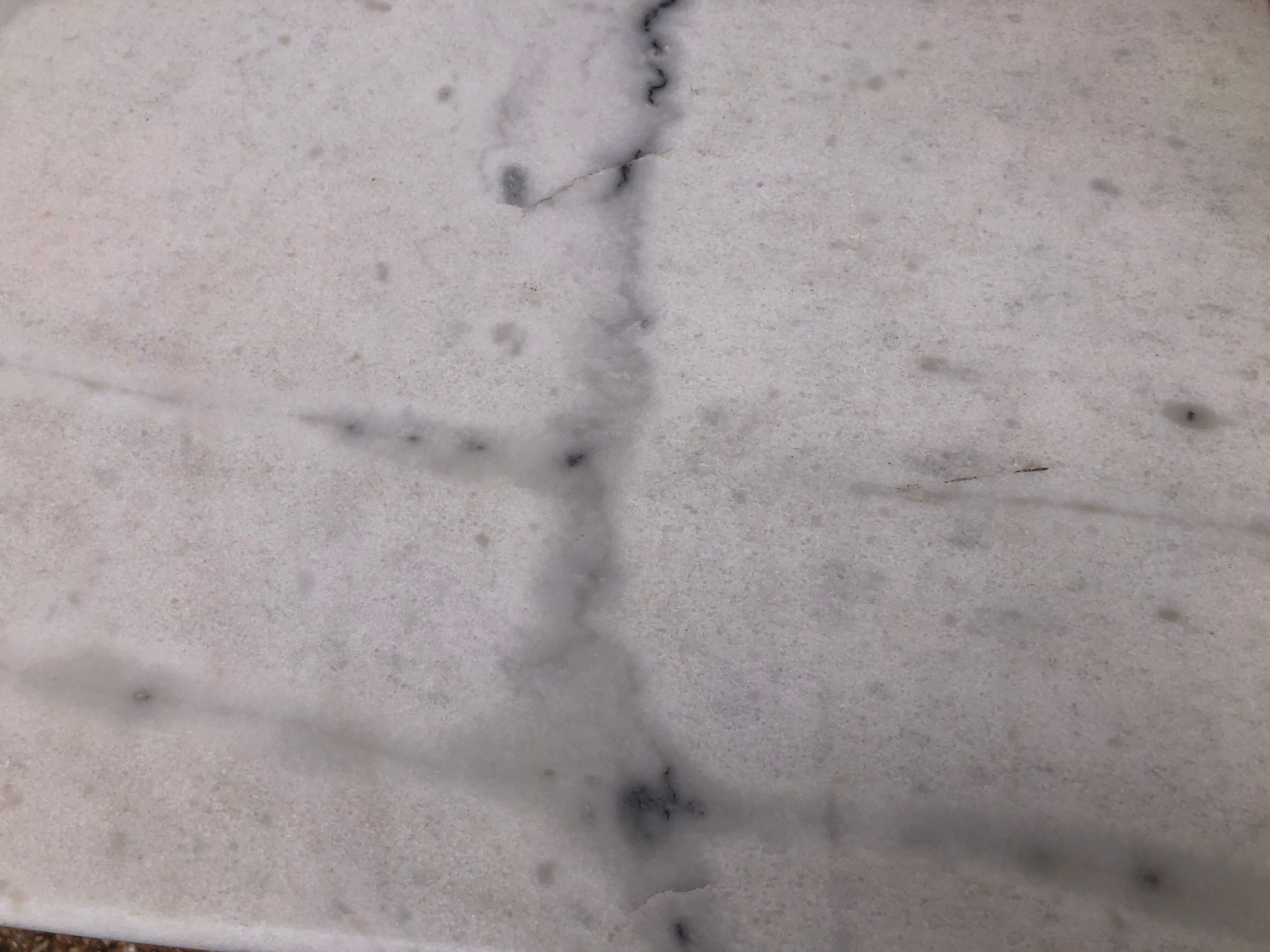 Bistro table on marble