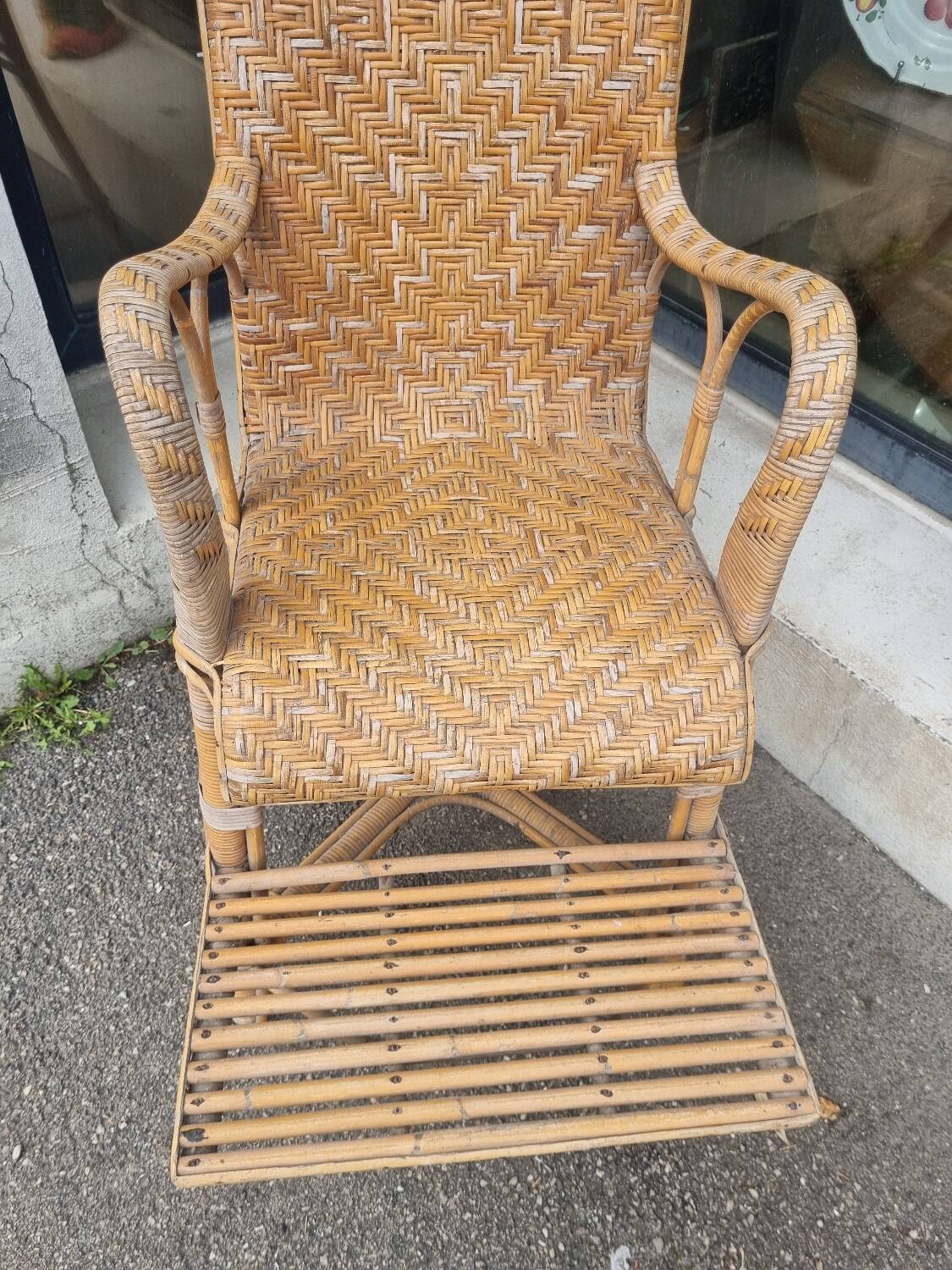 Vintage rattan armchair