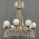 Lustre de style Empire. Cristal massif, bronze.