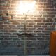 50s lamp lamp in brass and opalines design René Mathieu for Lunel