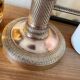 Large chiseled brass candle holder h24 cm