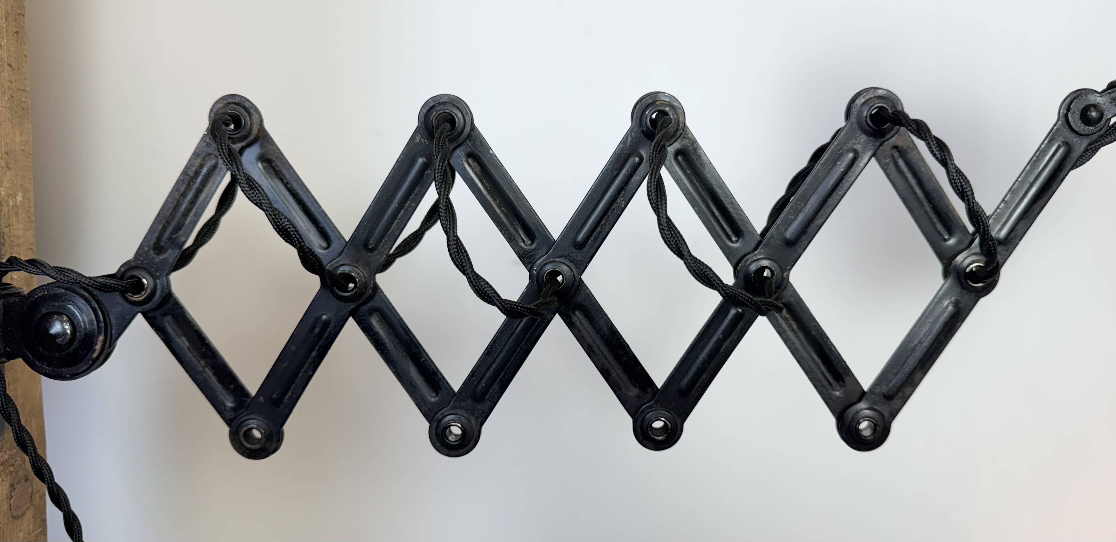Black Industrial Bauhaus Scissor Wall Lamp from Kaiser Idell, 1930s