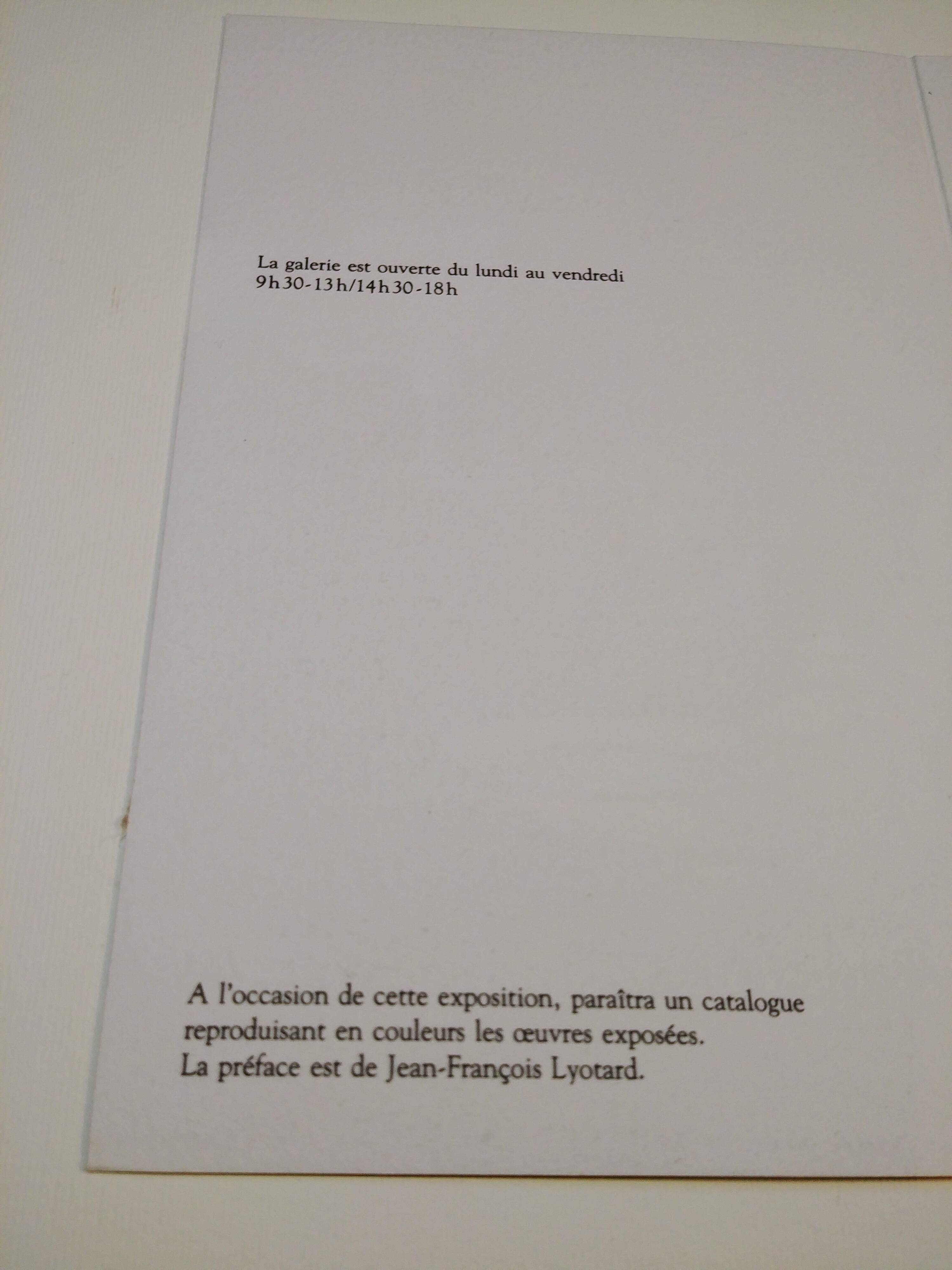 Card invitation exhibition Adami - 1983 - Maeght gallery
